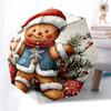 1pc Christmas Gingerbread Man Automatic Folding Umbrella, Festive Gift for Fans, Travelers & Daily Use.V041