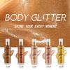 100ml Perlmutt Roségold Körper Schimmeröl Highlighter - Gesicht Aufhellen Glitzer Bronzer Haut Glanz Illuminator Make-up Glanz Flüssig