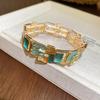 Elastic Stretchable Geometric Bracelet Gold Color Fashion Bracelet  for Party Prom Gift