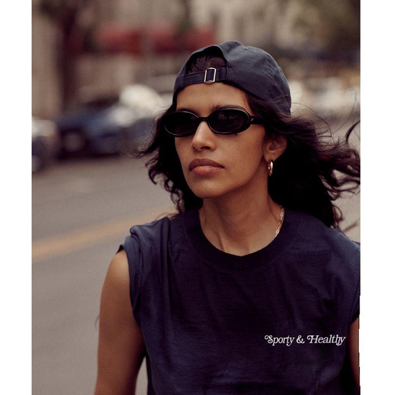 Sporty Slogan American Retro Sports Style Fashionable Sense Pure Cotton Shoulder Short Sleeve T-shirt for Women