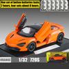 1/32 McLaren 720s Supercar Sports Alloy Diecast Model Car Sound & Light High Simulation Hobby Collection Birthday Gifts for Boy