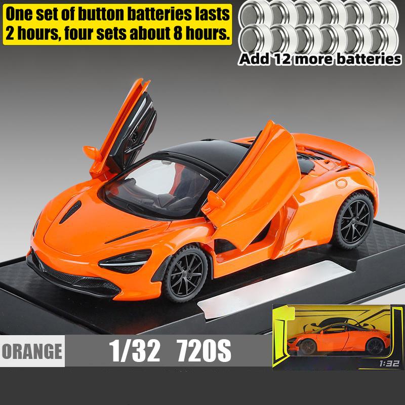 1/32 McLaren 720s Supercar Sports Alloy Diecast Model Car Sound & Light High Simulation Hobby Collection Birthday Gifts for Boy