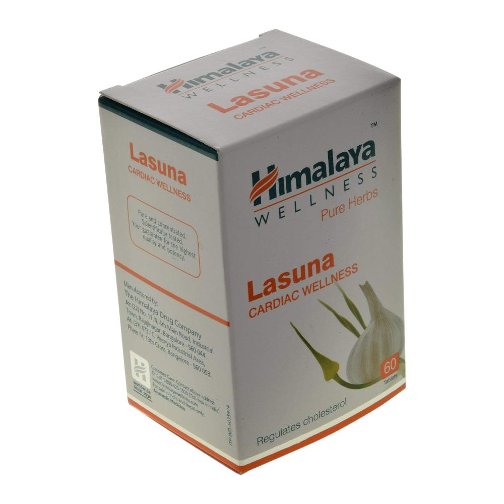 Himalaya Pure Herbs Lasuna Cardiac Wellness 60 Tablets | Heart Health, Digestion Support, Cholesterol Balance, Herbal Supplement | 250mg