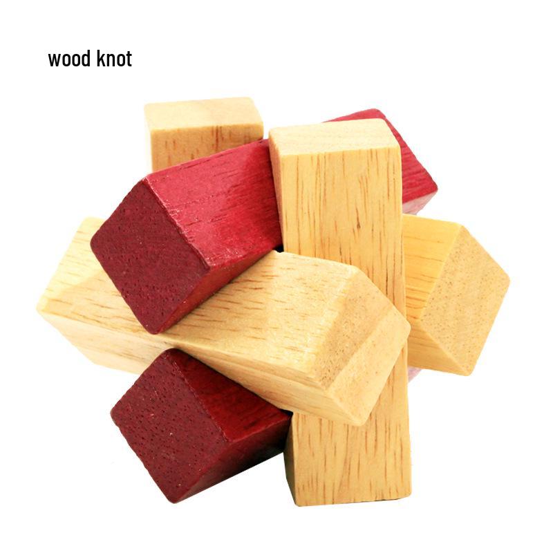 100-Piece Kongming Lock Wooden Puzzle Set for Kids and Adults