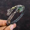 Cuprite Chrysocolla Bangle Copper Wire Wrapped Cuff Bracelet Gemstone Jewelry Adjustable Bangle Gift For Her Handmade Jewelry Copper Bangle