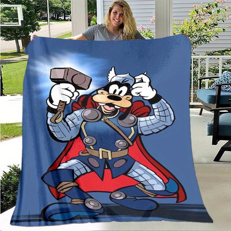 1pc Goofy Printing Blanket Soft, All Season Throw for Living Room, Bedroom,Personalized Gift with Adorable Cartoon Design