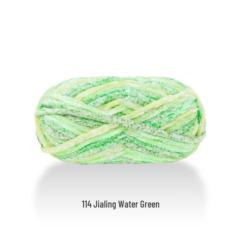 Jiate Snowball Chenille Yarn: Cozy, Thick, Fluffy Yarn for DIY Crochet, Gold Velvet Knit, Shoes, and Scarf Projects.