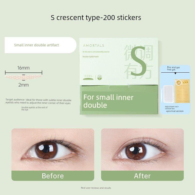

AMORTALS Traceless Lace Dedicated Single-Sided Double Eyelid Stickers S [Suitable for Small Inner Pairs] 200 Stickers