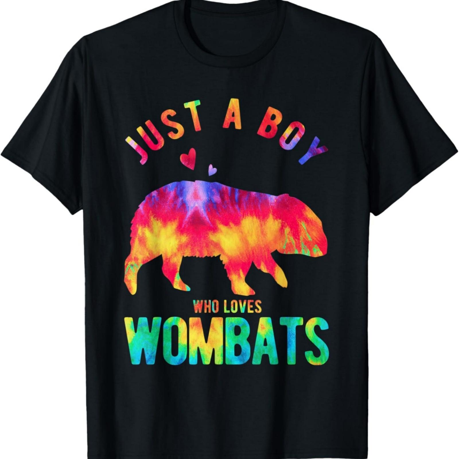 Just A Boy Who Loves Wombats Wombat Lover Funny Wombat T-Shirt XXXXXL разноцветный