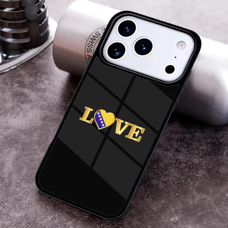 Bosnien und Herzegowina Herz weiche Handyhülle für iPhone 17 16 15 14 13 12 11 Pro Max Plus 17Air Weiche Silikonhülle