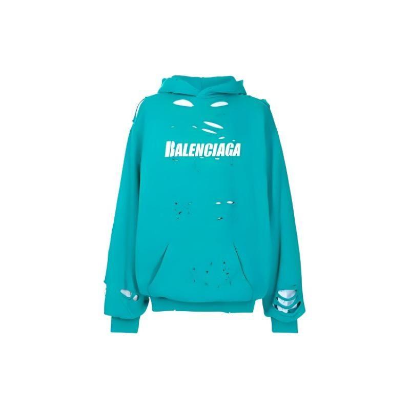 Balenciaga Sweatshirt Loose Fit Men's Sky Blue 659403TKVB64661