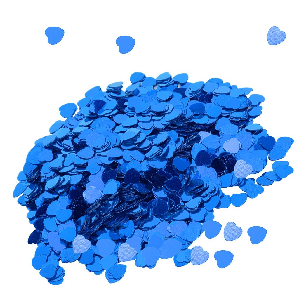 3000Pcs HeartShaped Confetti Wedding Valentine"s Day Sequins Sprinkle Part Decoration Supplies(Blue