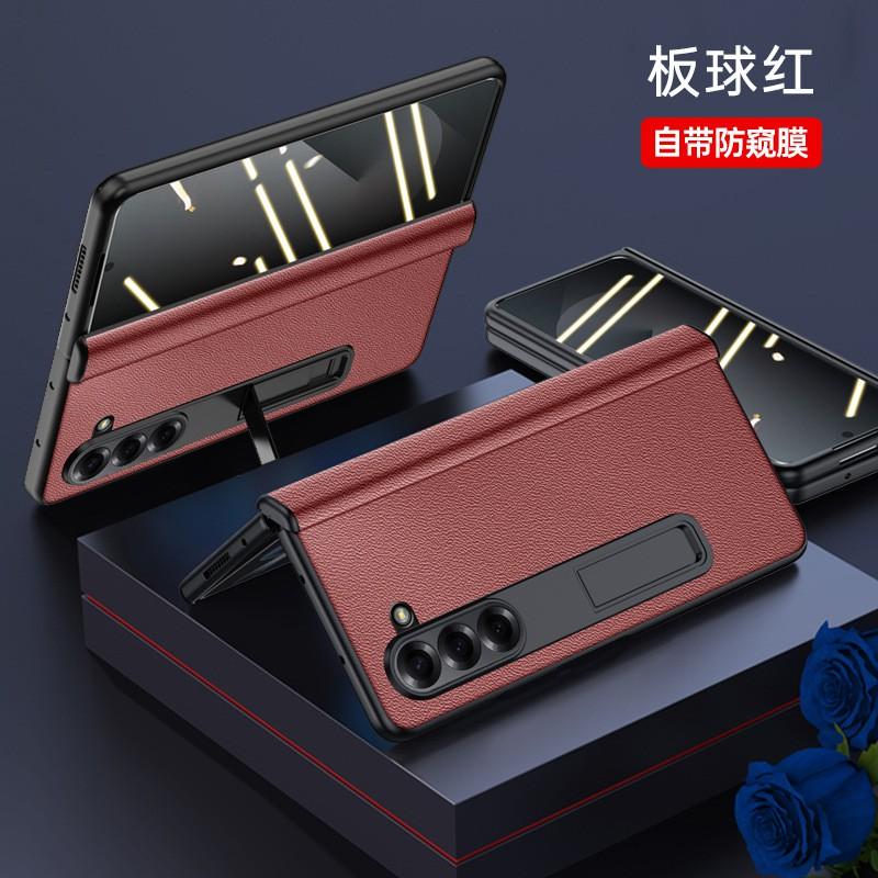 Premium Genuine Leather Flip Case Galaxy Z Fold6 With Hidden Kickstand Magnetic Drop Protection