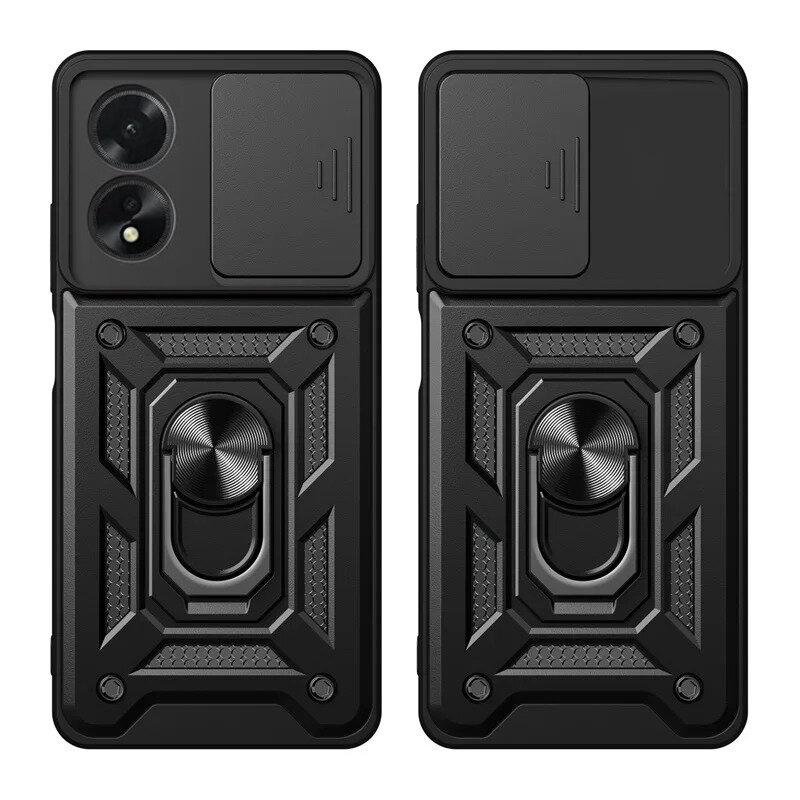 Armored Case for Oppo A60, CamShield Slide, Black