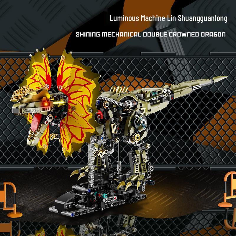 Steampunk Bionic Mechanical T-Rex Dinosaur Building Model Toy Compatible with Lego – High Difficulty Gift.