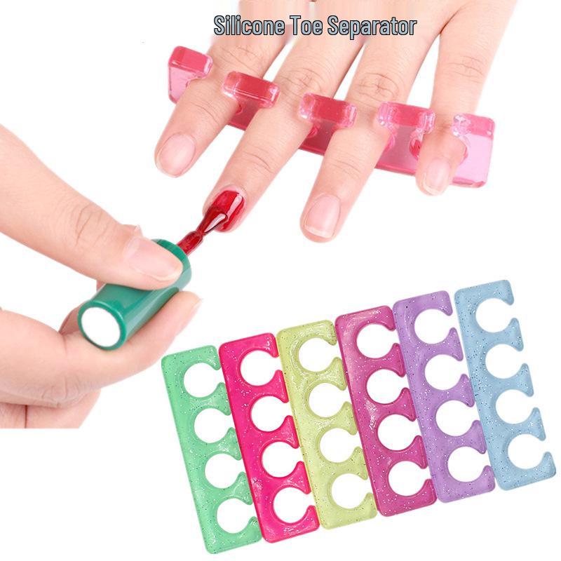 Silicone Toe Separators for Nail Art – Reusable Gel Polish Tool for Hands and Feet