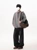 Men's Retro Patchwork Knit Cardigan - Autumn/Winter Trendy Loose Fit, Casual Button-Up Two-Piece Sweater.