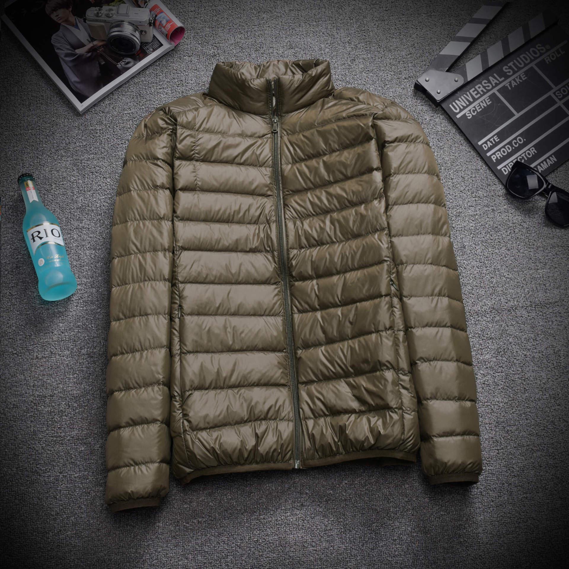 

Мужская легкая бархатная хлопковая куртка больших размеров на осень/зиму — короткая, свободного кроя для молодых и средних отцов (До 200 кошек) XL