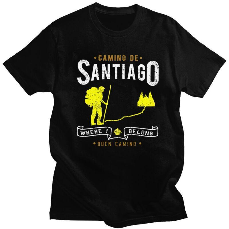 

Custom Buen Camino De Santiago T Shirts for Men 100% Cotton Tees Tshirts Casual T-shirt Clothes - Men s Summer Cotton Graphic... 5XL