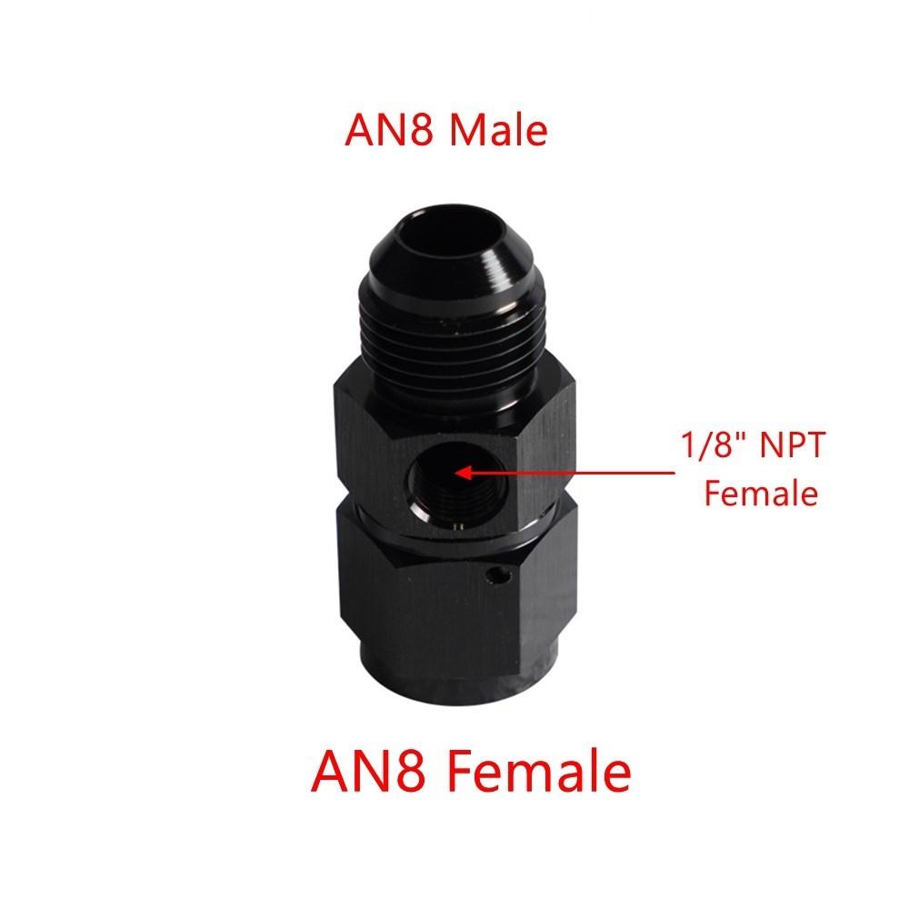 AN6 AN8 AN10 AN12 1/8" NPT Oil Pressure Sensor Adapter Gauge Gage Swivel Joint Connection Gauge Port Hose Pipe Adapter Fitting