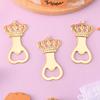European Crown Inlaid Imitation Diamond Beer Creative Bottle Opener, Golden Bottle Opener-Perfect Wedding Guest Gift