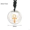 30mm Diameter Round Necklace Pendant Ancient Egyptian Ankh Cross Fashion Jewelry Talisman