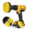 3Pcs/Set Drill Brush Heads Glass Floor Carpet Tile Cleaning Polish Scrubbers