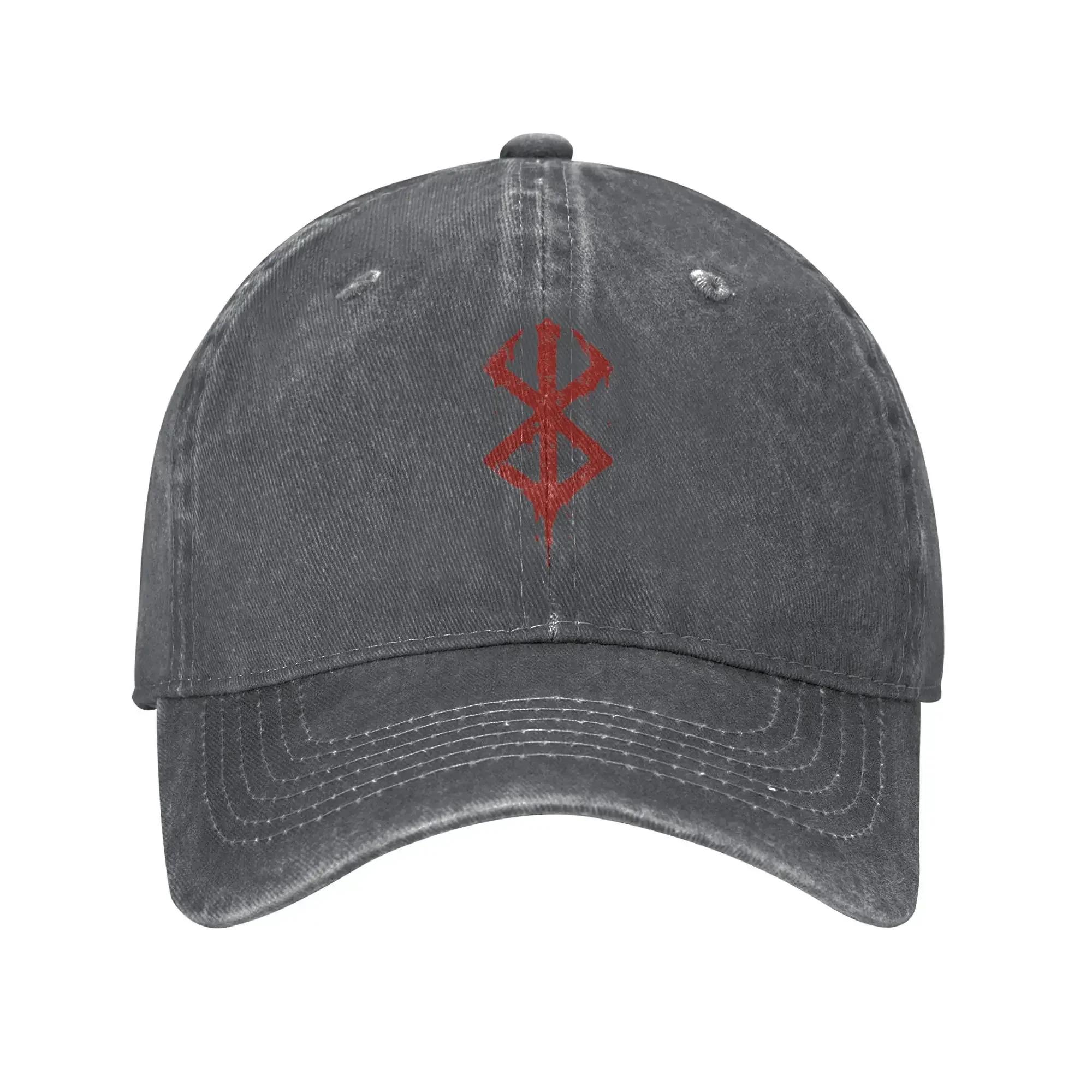 

Vintage berserk brand of sacrifice Baseball Caps Unisex Style Distressed Denim Sun Cap Outdoor Running Golf Soft Caps Hat One Size