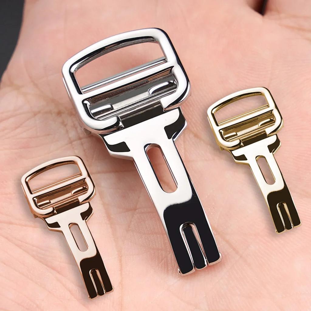 Ersättningsspänne för klocka i rostfritt stål 12/14/16/18/20 mm Vikbart klockspänne för Cartier Blue Balloon Watch Guld/Silverfärg