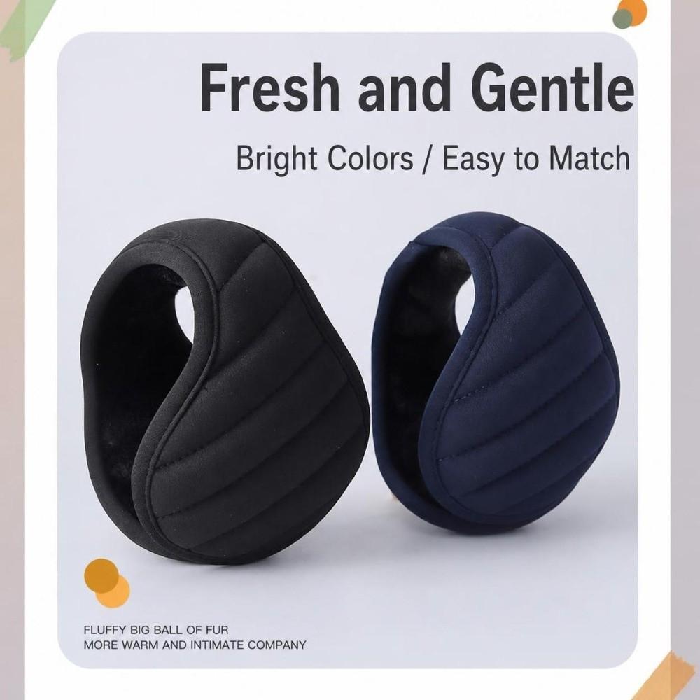 Lightweight Fold Foldable Ear Warmers Thick Plush Lined Thermal Ear Protection For Men Women