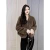 Winter New Imitation Mink Short Collar Fur Integrated Imitation Mink Fur Fur Fur Coat