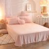 Luxury Winter Warm Long Plush Pink Bedding Set Queen Mink Velvet Double Duvet Cover Set with Fitted Sheet Warmth Quilt Covers