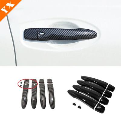 Black Chrome Carbon Car Door Handle Frame Cover Trim For Nissan Qashqai J11 Murano Z52 Maxima Pulsar C13 Kadjar