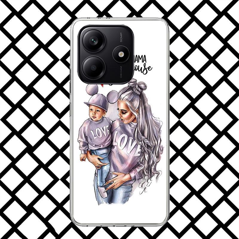

Baby Mom Girls Phone Case for Xiaomi Redmi Note 15 14 14S 13 12 12S 11 Pro Plus 11E 11T 11S 10S 5G Soft Cover Fundas Redmi Note Redmi Note 15 Pro 5G