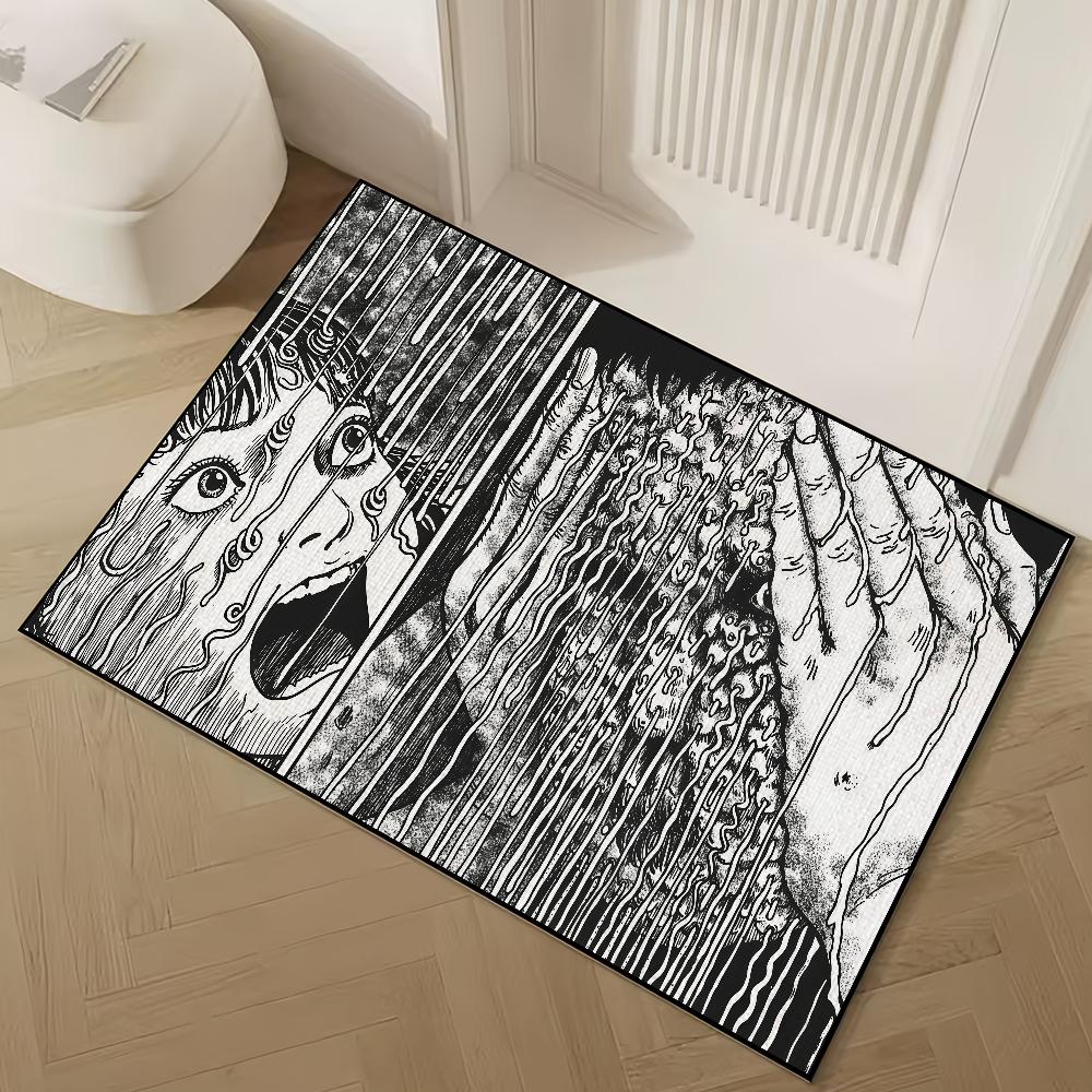 

Ito Horrorr small carpet Tees Rug Carpet Home Decor Bedroom Mat Hallway Balcony Carpet J-Junji Entrance Doormat Decoration SJR40x60CM