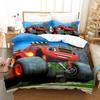 3D Print Blaze Cartoon Monster Machines Bedding Set Duvet Cover Double Twin Full Queen King Adult Kid Bedclothes Quilt Cover