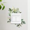 Painted Green Plant Leaf Switch Stickers for Bedroom Living Room Entrance Hall and Home Beautification Wall Stickers