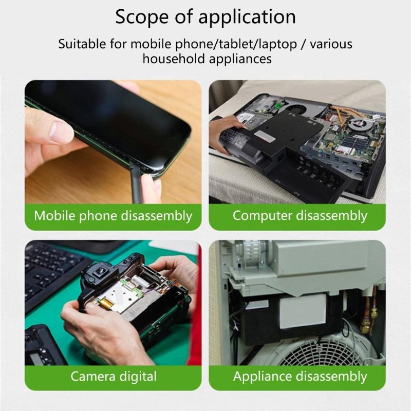 10-teiliges Öffnungsset, Reparatur-Hebelwerkzeuge, Kunststoff-Spudger, Brecheisen für Smartphone, Laptop, PC, Demontage, Reparaturwerkzeuge