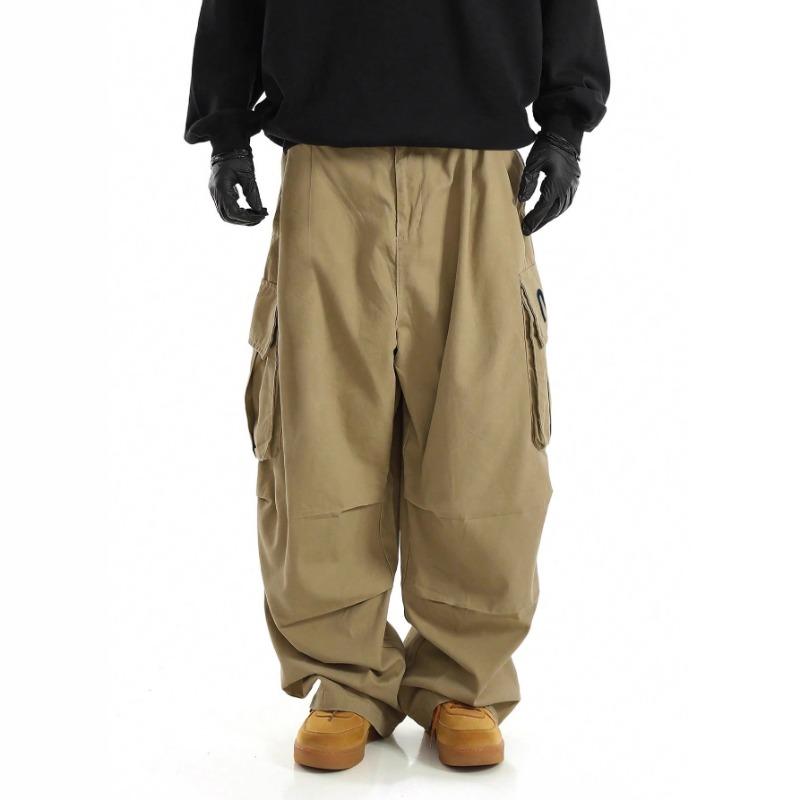 High Street Overalls European Size Wide Wide Wide Legs Long Pants Straight Pants Daily Casual 0