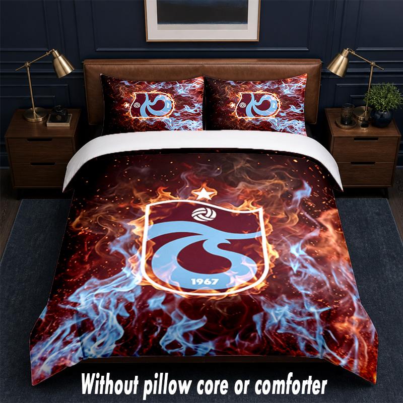 Trabzonspor FC Design Bed Bedding Set 1 Duvet Cover + 2 Pillowcases Soft Breathable Household Bed Linens