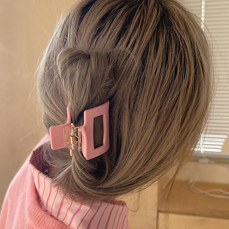 Fashion Acrylic Hair Claws Square Acrylic Hair Clip For Women Girls Multiple Color Hairpins Ponytail Hair Clip Hair Accessories