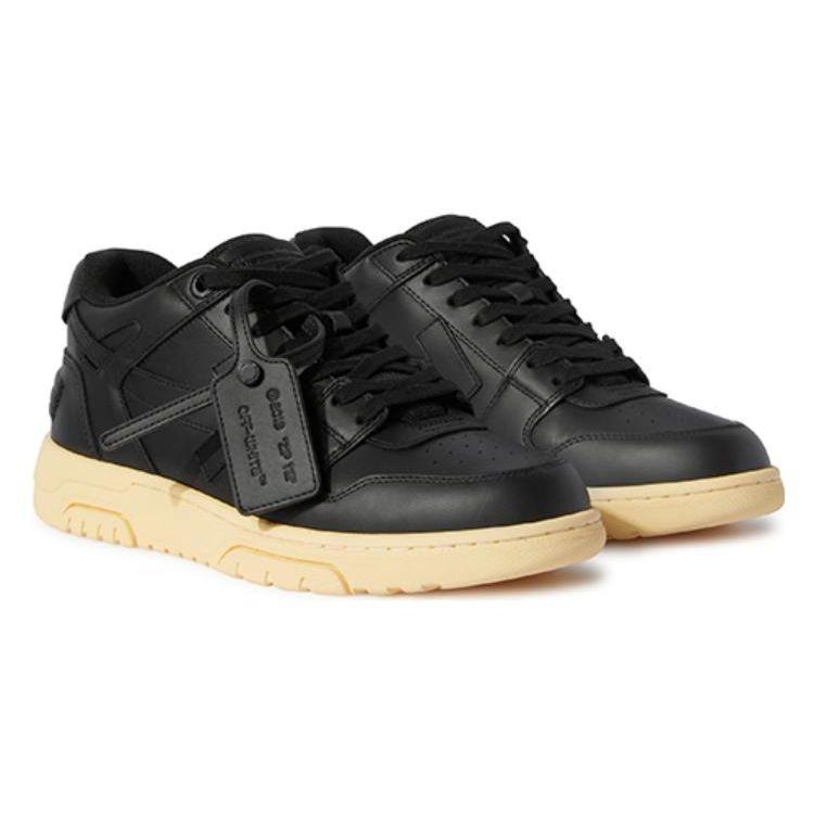 Off-White Out of Office Black Cream Men Sneakers OMIA189F23LEA0011010