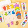 Wooden Digital Color Matching Board, Numbers Cognitive Color Pairing Educational Game, Digital Puzzle
