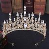 New Vintage Baroque Headbands Crystal Tiaras Crowns Bride Noiva Headpieces Bridal Wedding Party Hair Jewelry For Women
