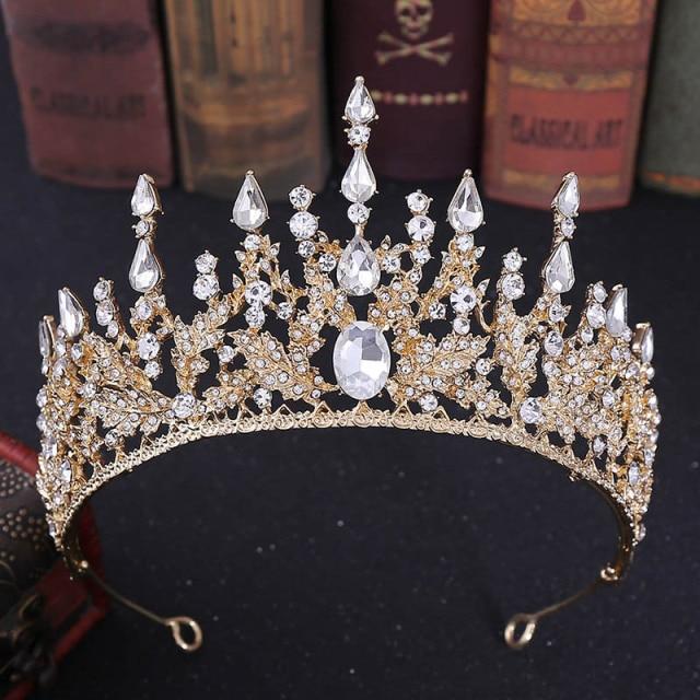 New Vintage Baroque Headbands Crystal Tiaras Crowns Bride Noiva Headpieces Bridal Wedding Party Hair Jewelry For Women
