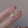 Real 925 Silver Zircon Round Hoop Earrings for Women Classic Geometric Fine Jewelry Minimalist Accessories