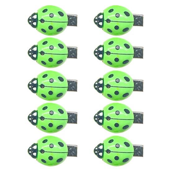 10Pcs Women Hair Clips Anti-slip Teeth Ladybug Decor Hairpins Bangs Buns Braids Multi-Purpose Styling Hair Pins