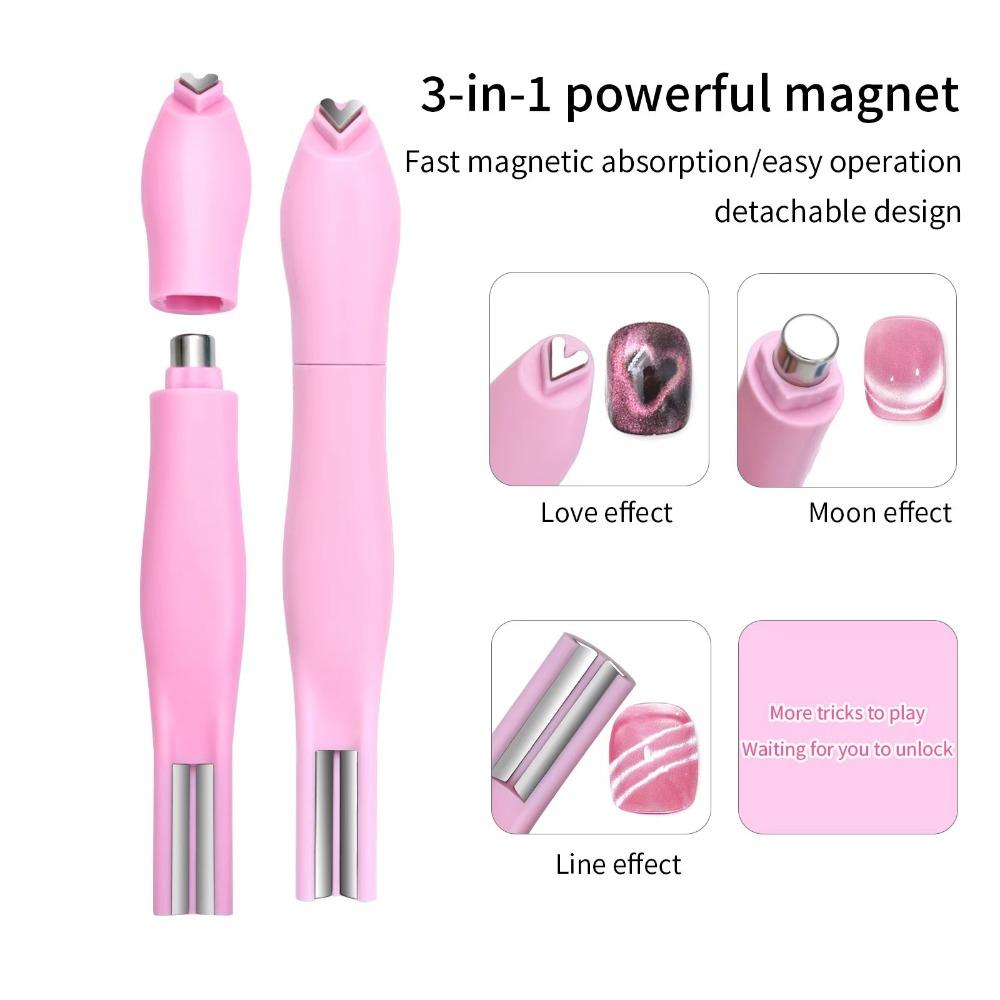 

DIY Heart Cat Eye Magnet for Nails Portable Manicure Heart Magnet for Cat Eye Gel Polish озеро синього кольору