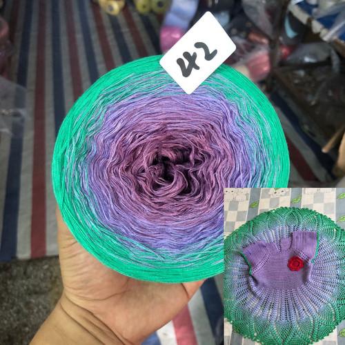 300g Organic Lace Cotton Blend Cake Roll Long Section Dyeing Yarn Hand-woven Shawl Scarf Skirt Hat Crochet Wool