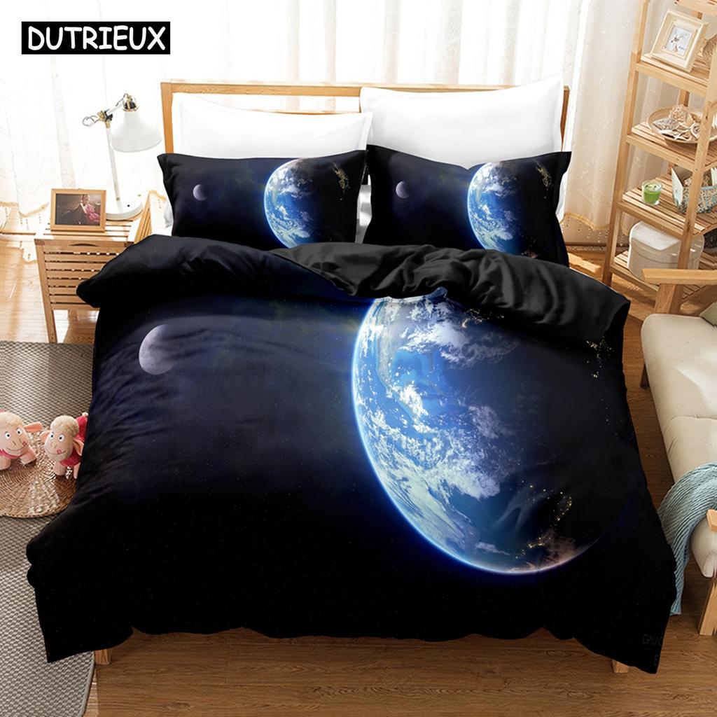 3D Planet Bedding Sets Duvet Cover Set With Pillowcase Twin Full Queen King Bedclothes Bed Linen